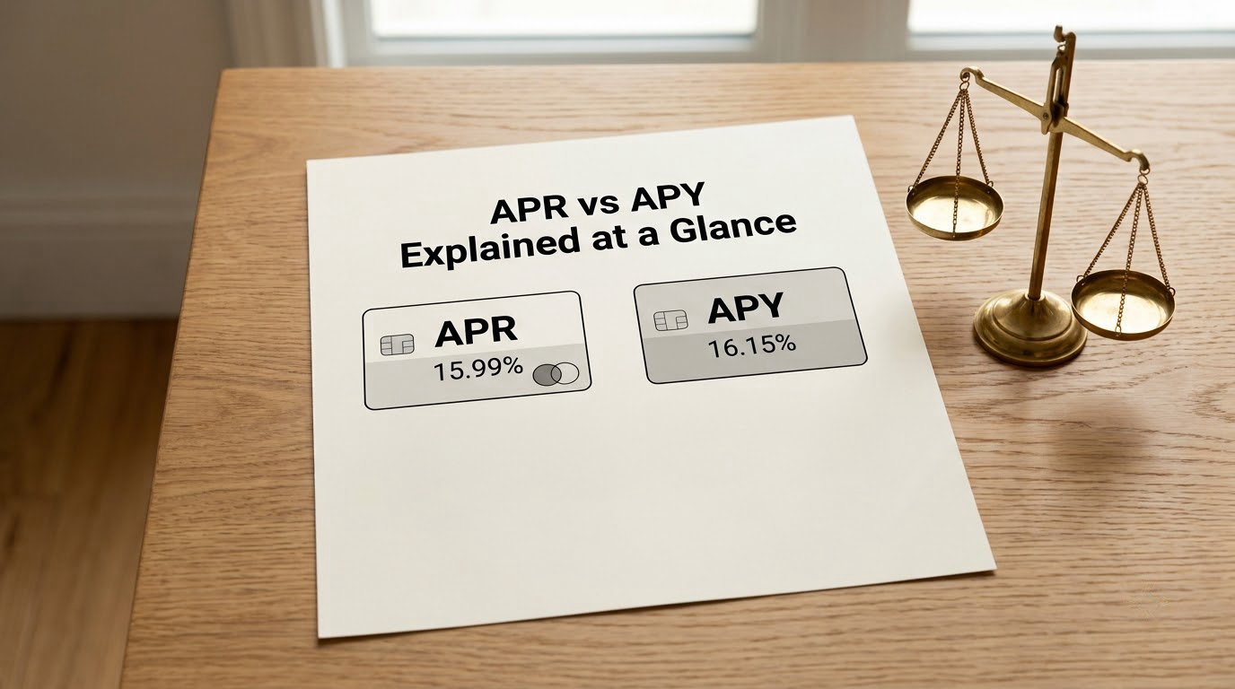 APR vs APY Explained at a Glance