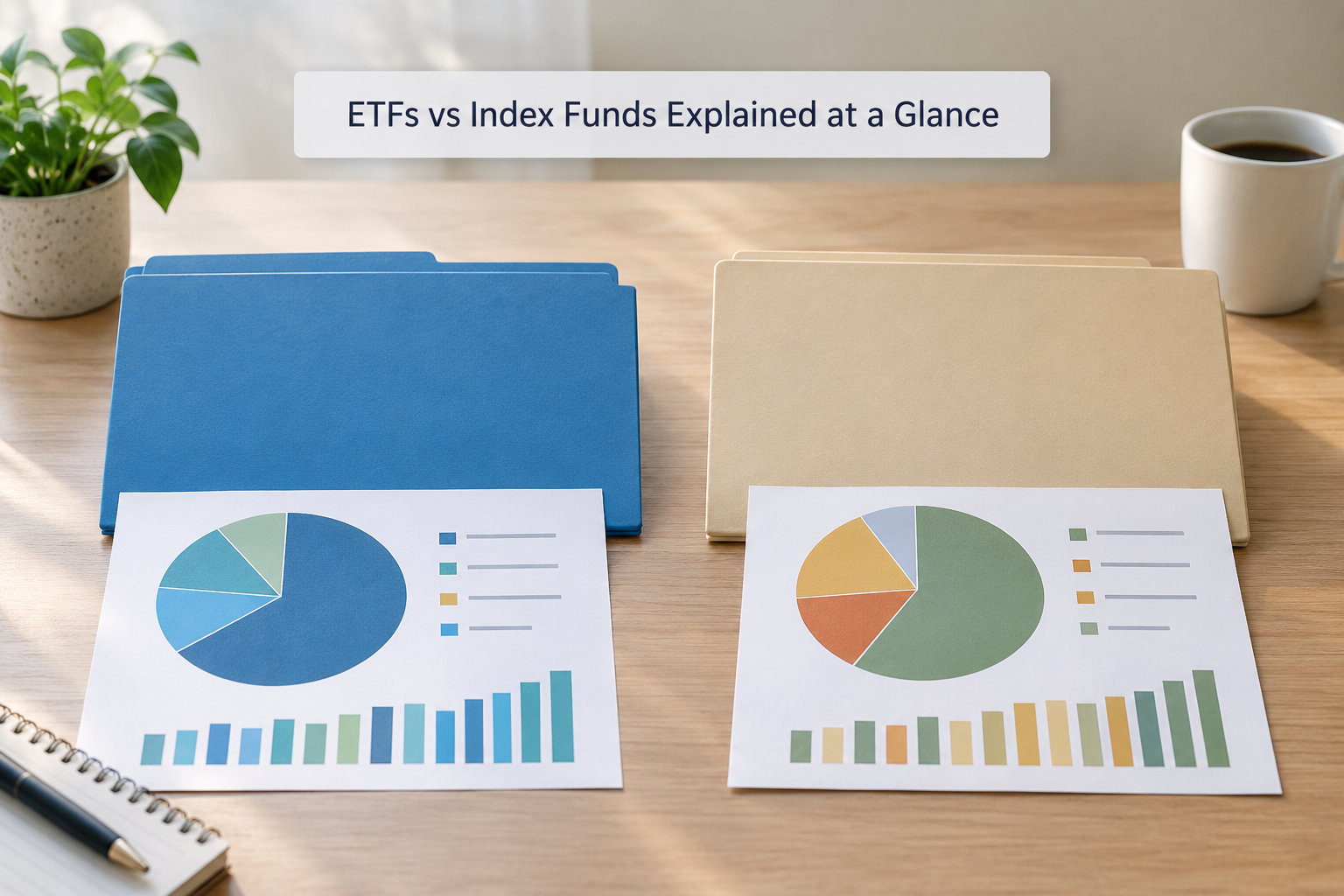 ETFs vs Index Funds Explained at a Glance