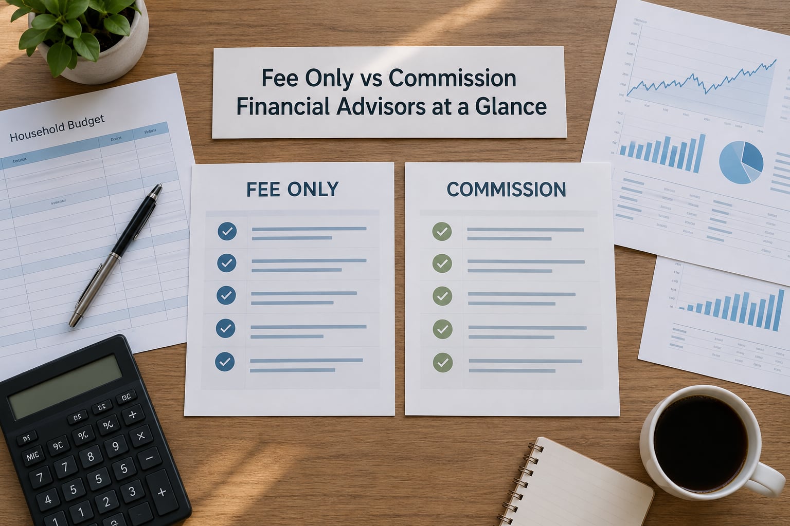 Fee Only vs Commission Financial Advisors at a Glance
