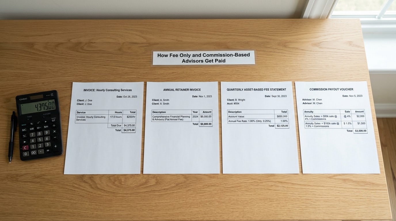 How Fee Only and Commission-Based Advisors Get Paid
