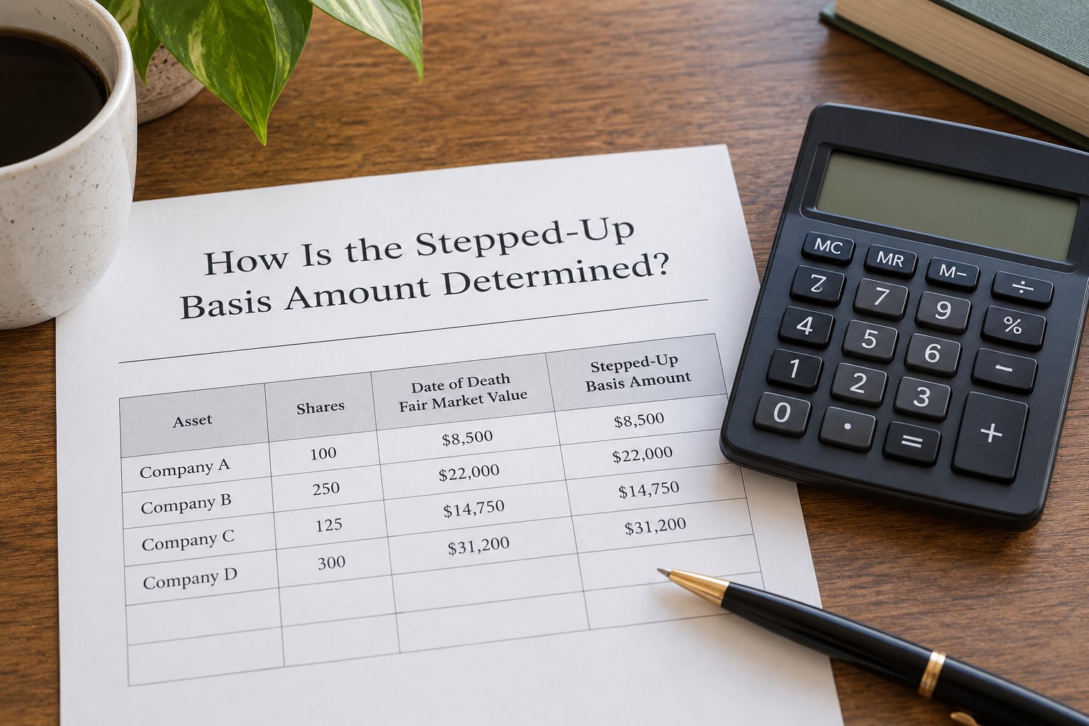 How Is the Stepped-Up Basis Amount Determined?