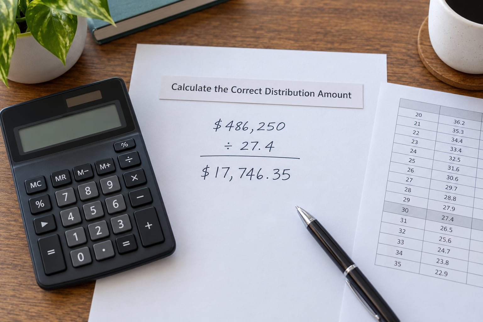 Calculate the Correct Distribution Amount
