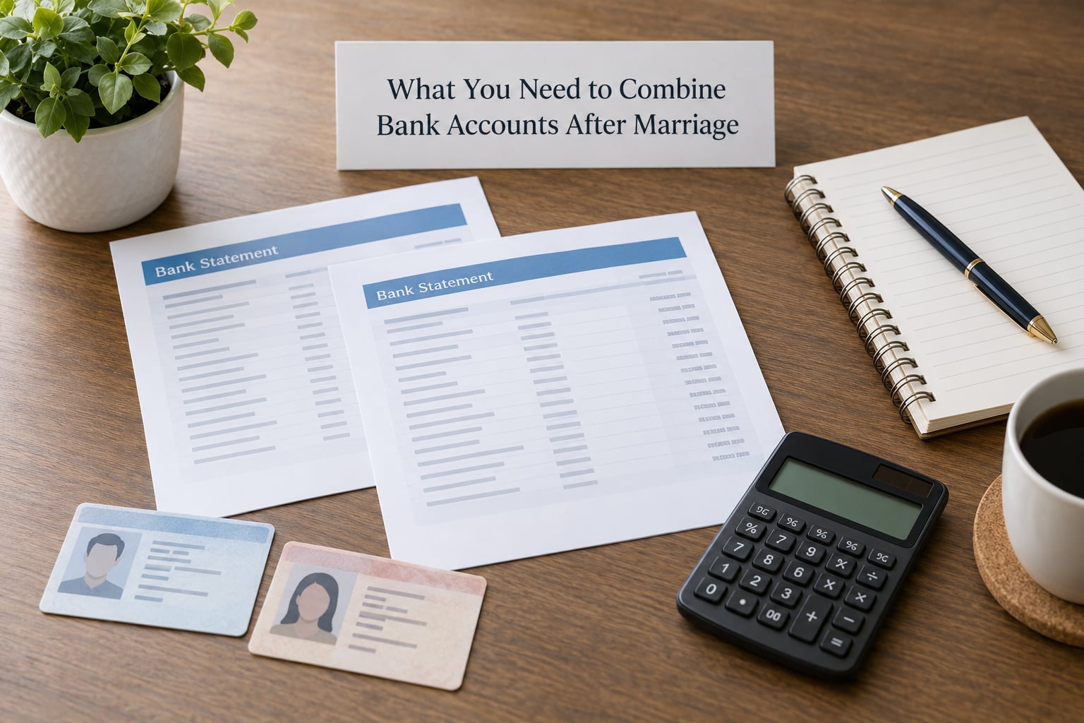 What You Need to Combine Bank Accounts After Marriage