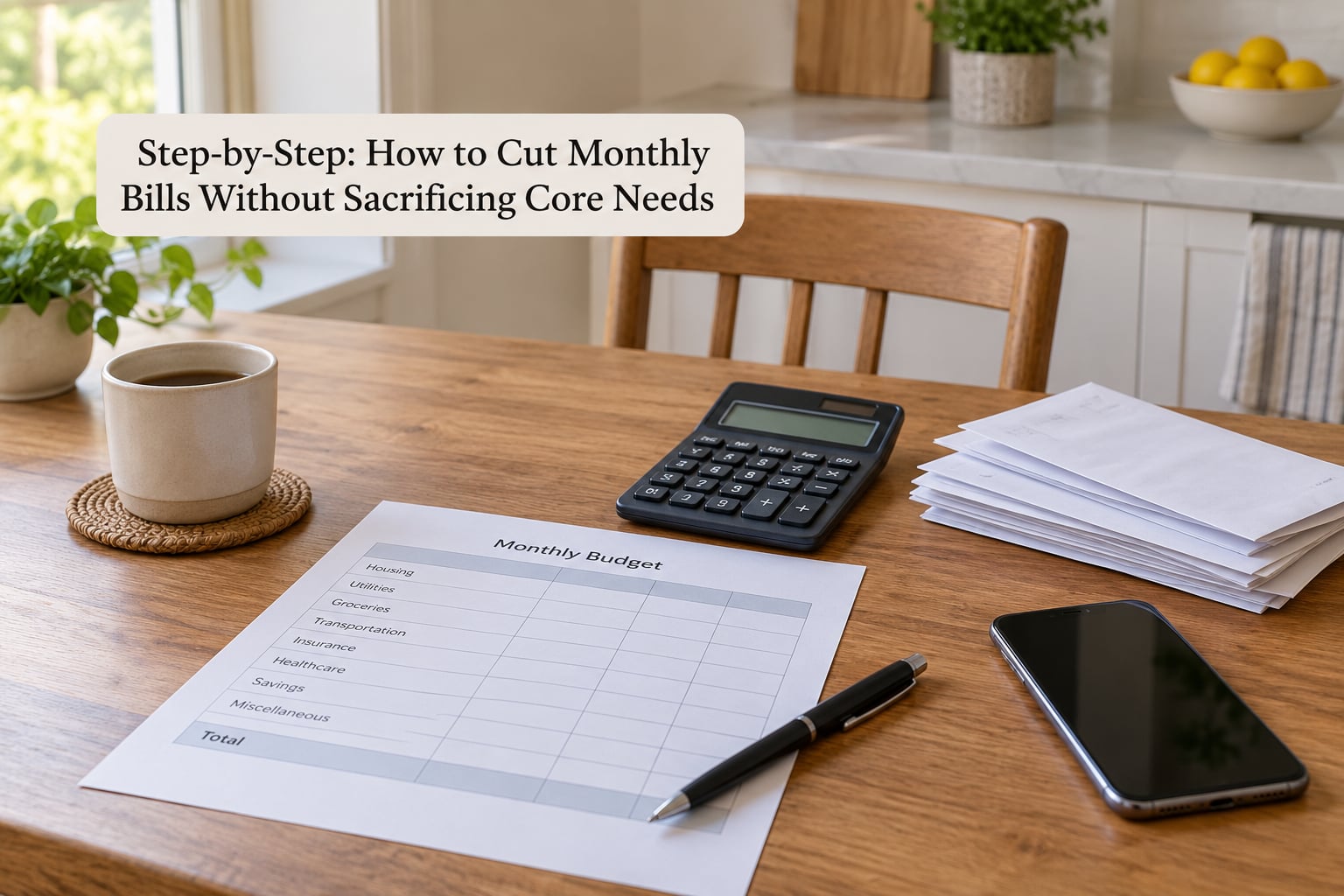 Step-by-Step: How to Cut Monthly Bills Without Sacrificing Core Needs