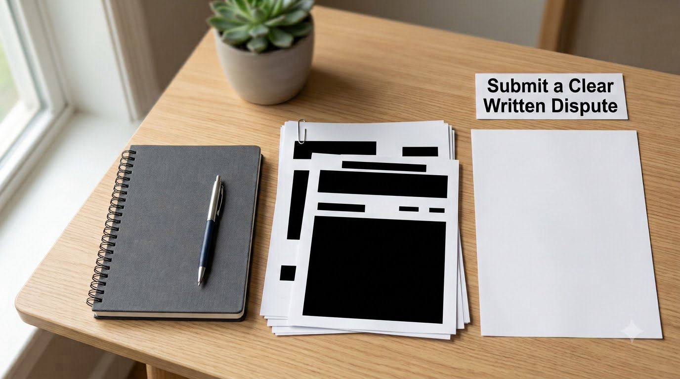 Submit a Clear Written Dispute