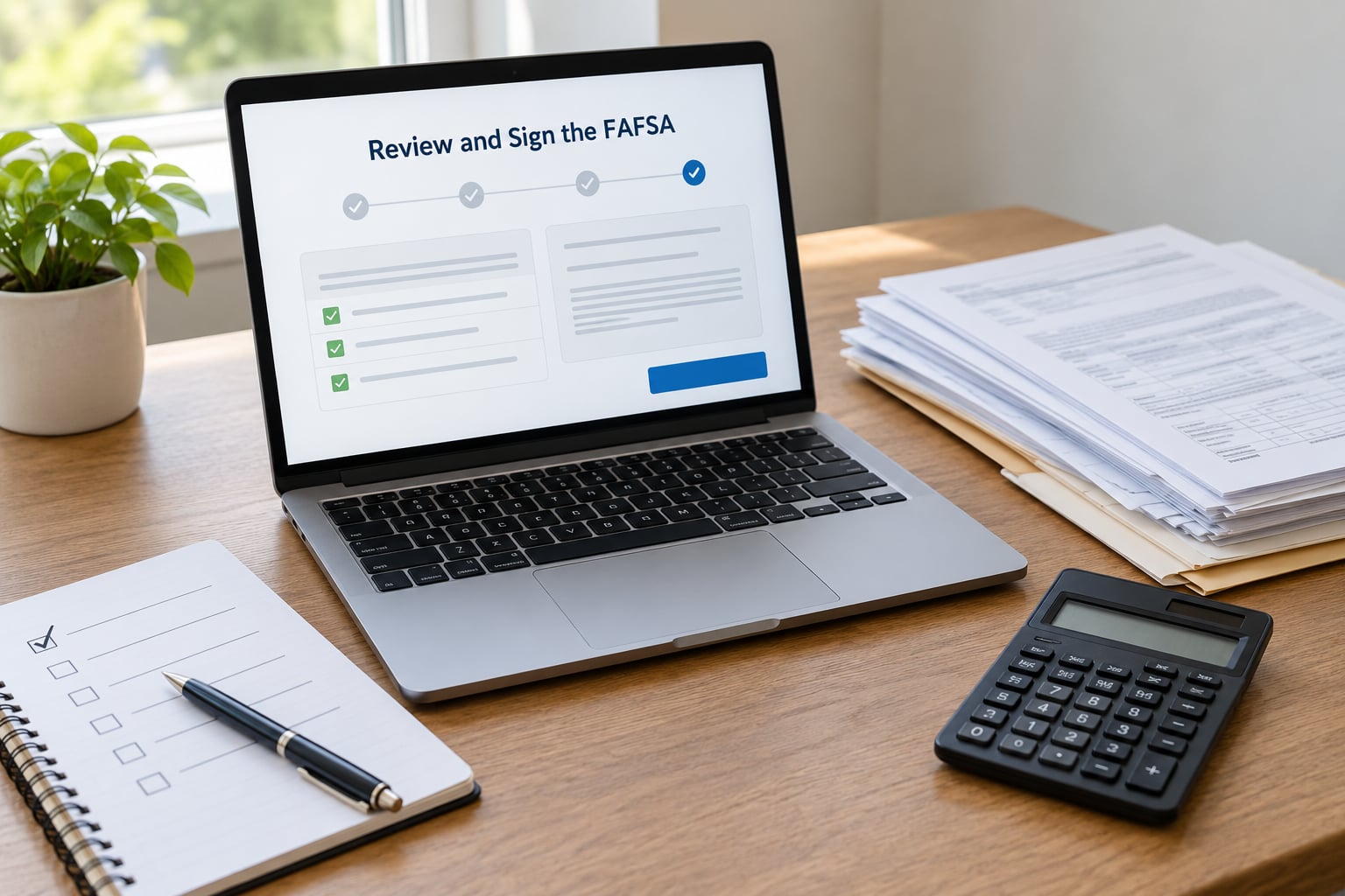 Review and Sign the FAFSA