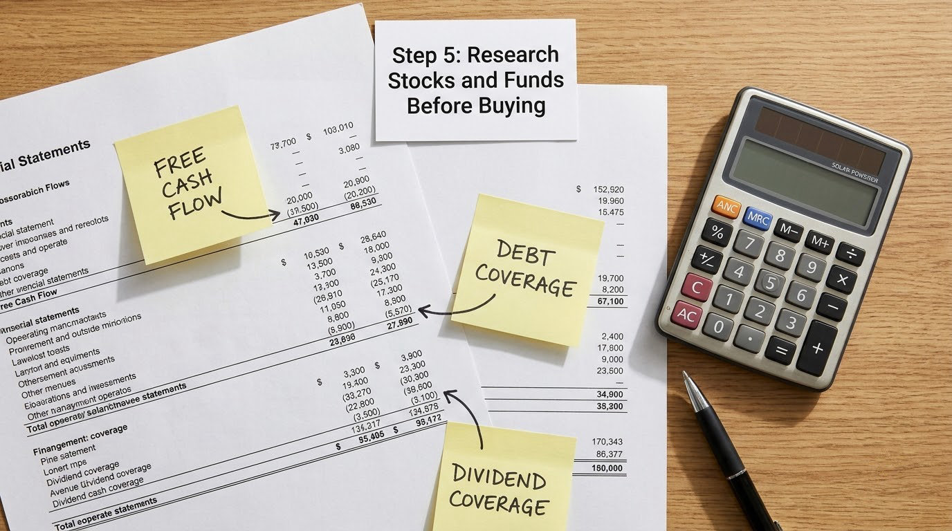 Step 5: Research Stocks and Funds Before Buying
