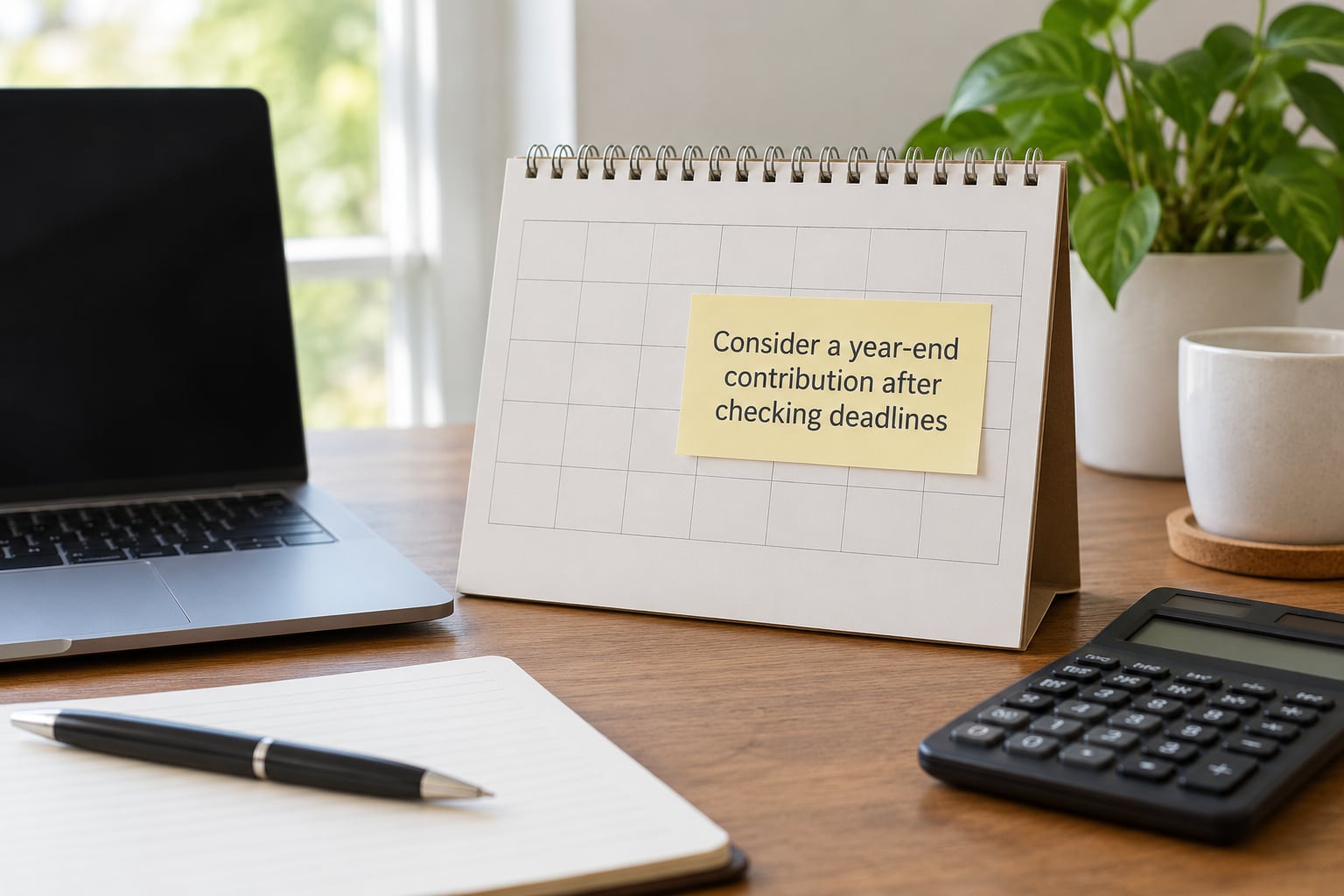 Consider a year-end contribution after checking deadlines