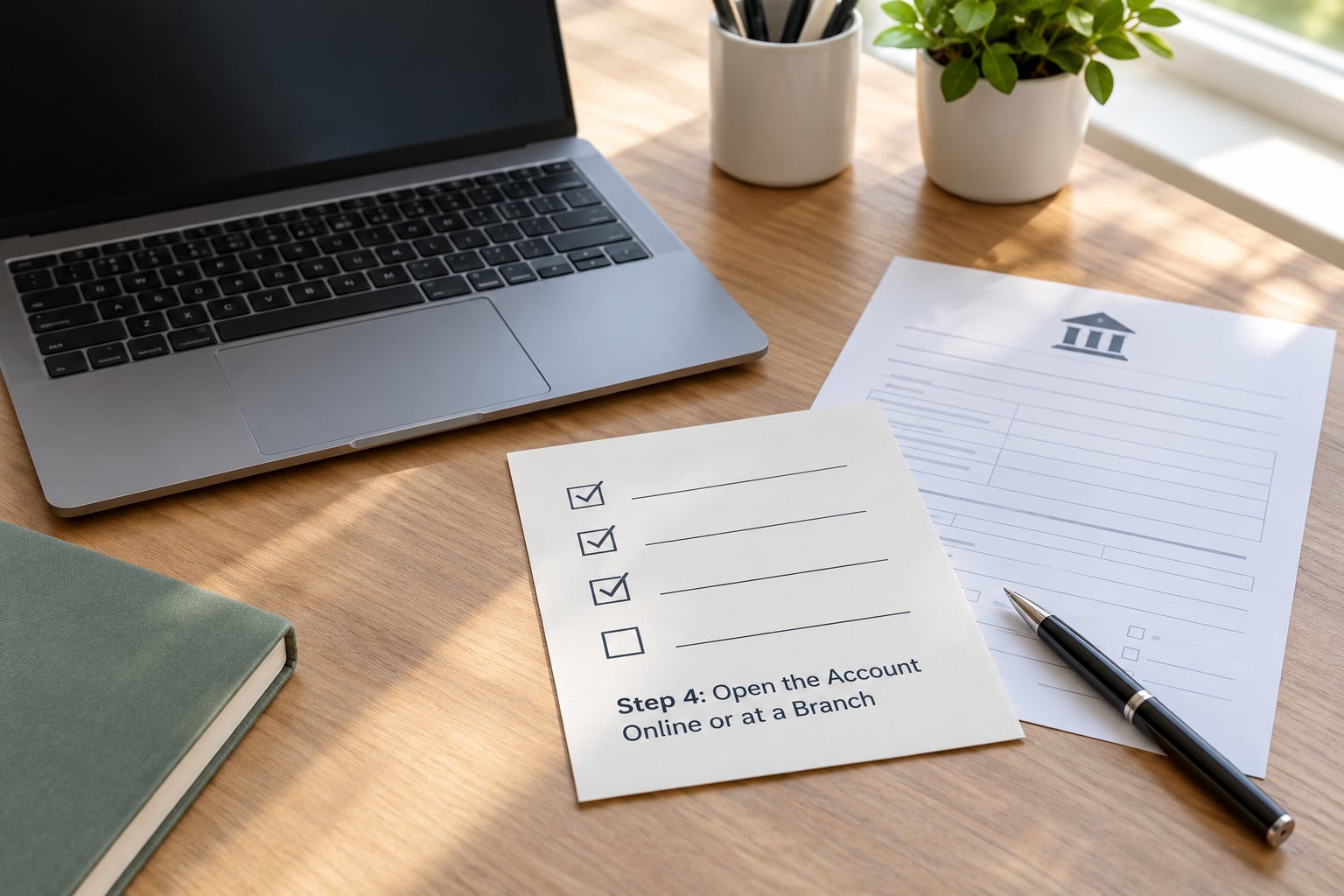 Step 4: Open the Account Online or at a Branch