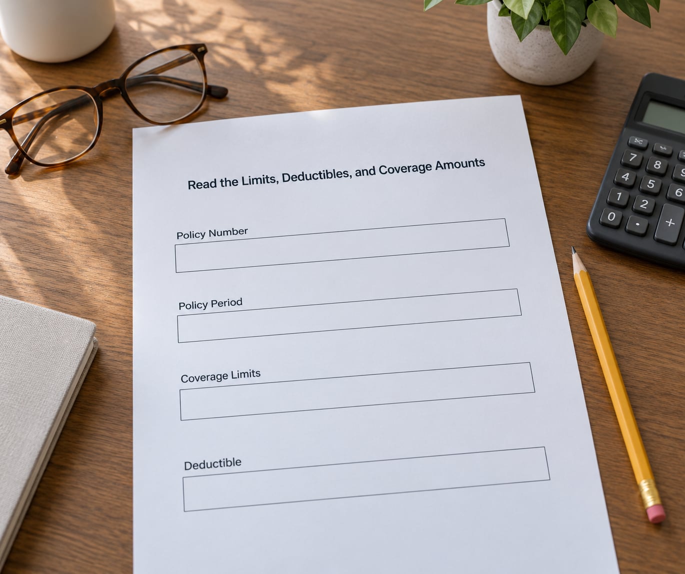 Read the Limits, Deductibles, and Coverage Amounts