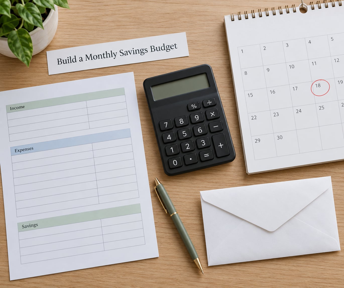 Build a Monthly Savings Budget