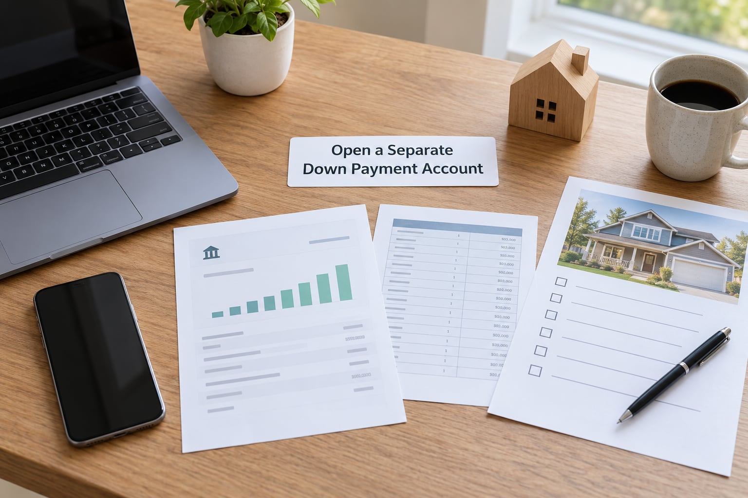 Open a Separate Down Payment Account