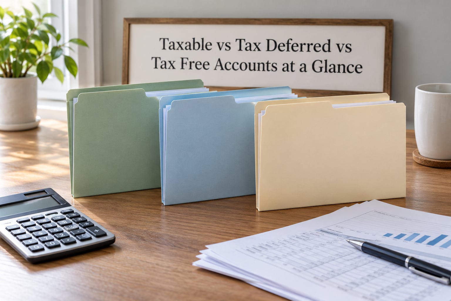 Taxable vs Tax Deferred vs Tax Free Accounts at a Glance